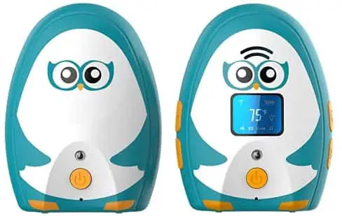 TimeFlys Audio Baby Monitor Mustang OL,Two-Way Talk, Long Range up to 1000 ft, Rechargeable Battery, Temperature Monitoring and Warning, Lullabies, Vibration, LCD Display, Night Light