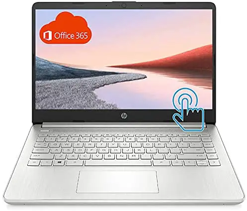 HP Premium Laptop (2021 Latest Model), 14″ HD Touchscreen, AMD Athlon Processor, 16GB RAM, 320GB SSD, Long Battery Life, Online Conferencing, Natural Silver, Win 10 with 1 Year of Microsoft 365