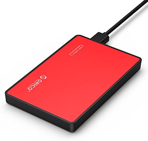ORICO USB 2.5 Enclosure SATA External Drive Enclosure Portable Hard Disk Case Adapter for 7/9.5mm HDD SSD Tool Free Support UASP Max 4TB Compatible with PS4 Xbox Samsung WD Seagate – 2588 Red