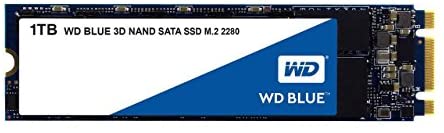 Western Digital 1TB WD Blue 3D NAND Internal PC SSD – SATA III 6 Gb/s, M.2 2280, Up to 560 MB/s – WDS100T2B0B