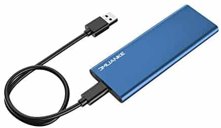 DMLIANKE M.2 to USB Enclosure Type-C M.2 SSD Enclosure m.2 Case sata m.2 Enclosure (Doesn’t Support NVME SSD) (Blue)