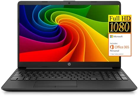 2021 Newest HP Notebook 15 Laptop, 15.6″ Full HD Screen, Intel Celeron N4020 Processor, 8GB DDR4 Memory, 128GB SSD, 1-Year Microsoft Office 365, Webcam, Type-C, RJ-45, HDMI, Windows 10 Home, Black