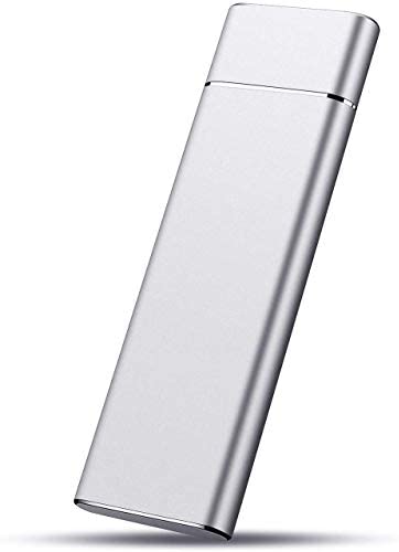 Portable 1TB 2TB External Hard Drive -USB 3.1 Type C Ultra-Thin Hard Drive External Storage Compatible with Mac, PC, Laptop 2TB-Silver (2TB-YOP-A1)