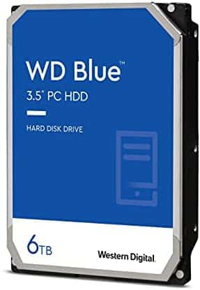 Western Digital 6TB WD Blue PC Hard Drive HDD – 5400 RPM, SATA 6 Gb/s, 256 MB Cache, 3.5″ – WD60EZAZ