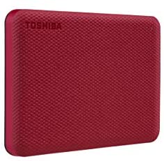 Toshiba Canvio Advance 1TB Portable External Hard Drive USB 3.0, Red – HDTCA10XR3AA