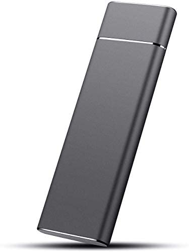 External Hard Drive, 1TB 2TB Ultra Slim Hard Drive External USB3.1/Type-C Portable HDD Storage for Xbox One, PC, Mac, Desktop, Laptop, MacBook, Chromebook (2TB-Black)