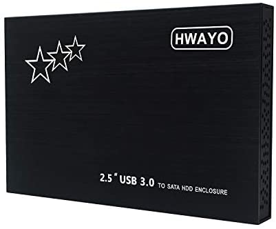 1TB External Hard Drive Portable – HWAYO 2.5” Ultra Slim HDD Storage USB 3.0 for PC, Laptop, Mac, Chromebook (Black)