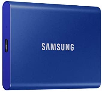 SAMSUNG T7 Portable SSD 1TB – Up to 1050MB/s – USB 3.2 External Solid State Drive, Blue (MU-PC1T0H/AM)
