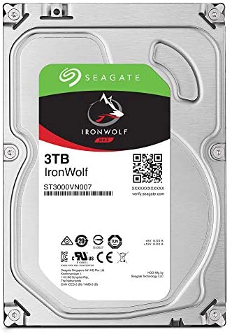 Seagate IronWolf 3Tb NAS Internal Hard Drive HDD – 3.5 Inch Sata 6GB/S 5900 RPM 64MB Cache for Raid Network Attached Storage (ST3000VN007)