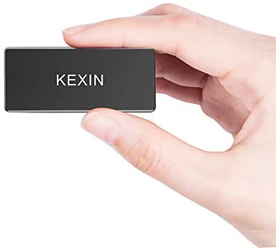 KEXIN 120GB Portable External SSD – Up to 400MB/s – USB-C, USB 3.1 Mini Game Drive Solid State Flash Drive Disk, Compatible with Mac OS, Windows, Laptop, X-Box, PS4