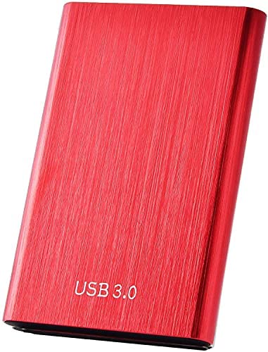 Portable Hard Drive External 1TB 2TB Ultra Slim External USB 3.0 Hard Drive for Mac, PC, Laptop 2TB-Red (2TB-YOP-A4)