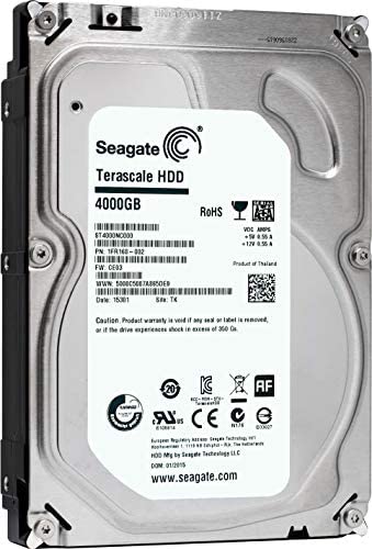 Seagate 4 TB Terascale HDD SATA 6Gb/s 64MB Cache 3.5-Inch Internal Bare Drive (ST4000NC000) (Renewed)