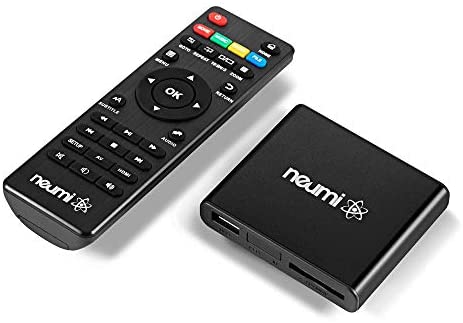 NEUMI Atom 1080P Full-HD Digital Media Player for USB Drives and SD Cards – with HDMI and Analog AV, Automatic Playback and Looping Capability (Renewed)
