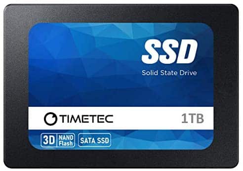 Timetec 1TB SSD 3D NAND SATA III 6Gb/s 2.5 Inch 7mm (0.28″) 800TBW Read Speed Up to 530 MB/s SLC Cache Performance Boost Internal Solid State Drive for PC Computer Desktop and Laptop (1TB)