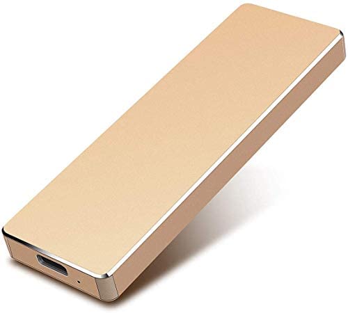 Portable 1TB 2TB Hard Drive External USB3.1 Hard Drive Compatible with Mac, PC, Desktop, Laptop, MacBook, Chromebook 2TB-Golden (2TB-YOP-B5)