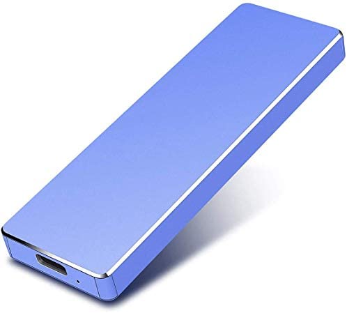 External Hard Drive Type C USB 2.0 Portable 1TB 2TB Hard Drive External HDD Compatible for Mac Laptop and PC (Blue,2TB)