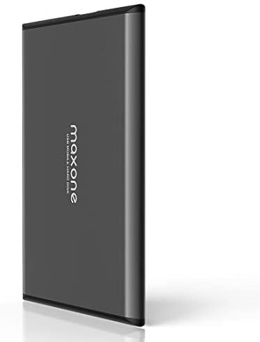 Maxone 1TB Ultra Slim Portable External Hard Drive HDD USB 3.0 for PC, Mac, Laptop, PS4, Xbox one – Charcoal Grey