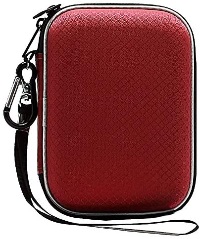 Lacdo Hard Drive Carrying Case for Western Digital WD My Passport Ultra WD Elements SE WD P10 Game Drive Portable External Hard Drive 1TB 2TB 3TB 4TB 5TB USB 3.0 2.5 inch HDD Travel Storage Bag, Red