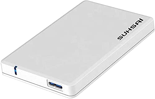 SUHSAI Portable External Hard Drive HDD 1TB, 3.0 USB Ultrafast Slim 2.5″ External Drive for Storage – Back Up for Computer, Laptop, PC, Mac, Chromebook, PS3, PS4, Smart TV (1tb, White)