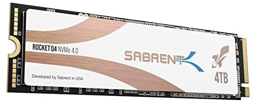 Sabrent 4TB Rocket Q4 NVMe PCIe 4.0 M.2 2280 Internal SSD Maximum Performance Solid State Drive R/W 4900/3500 MB/s (SB-RKTQ4-4TB)