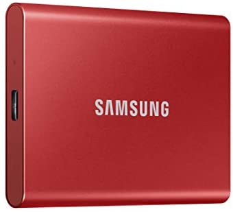 SAMSUNG T7 Portable SSD 2TB – Up to 1050MB/s – USB 3.2 External Solid State Drive, Red (MU-PC2T0R/AM)