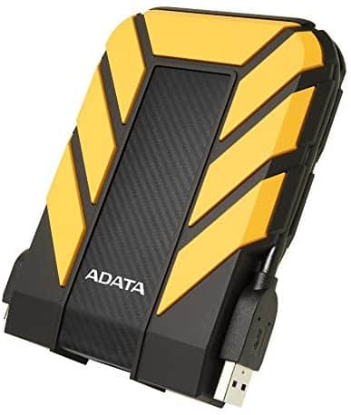 ADATA HD710 Pro 2TB USB 3.1 IP68 Waterproof/Shockproof/Dustproof Ruggedized External Hard Drive, Yellow (AHD710P-2TU31-CYL)