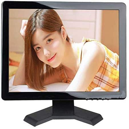 17″ Inch CCTV Monitor HD 12801024 Portable Display TFT LCD Color Video Monitor with BNC HDMI VGA AV Input for FPV DVR CCTV Cam Car Monitor PC Computer Monitor Home Office Surveillance System (17 Inch)