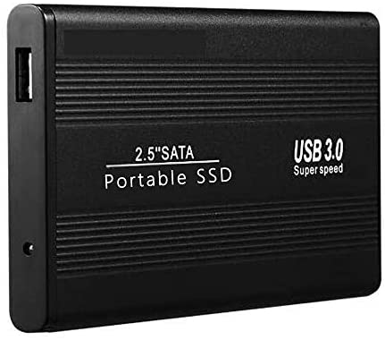 1TB USB 3.1 External SSD, Type-C Portable Solid State Drive Storage, 2.5 inch High-Performance SATA III External Gaming SSD, Works with PC Laptop Mac and Smart TV (Black)