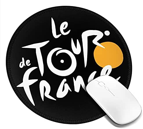2016 Le Tour of France Logo Round Mouse Pad Non-Slip Rubber Base Mouse Mat 7.9 X 7.9in for Computer Desktops2 Pcs