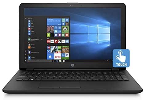 2018 HP 15.6 Inch Touchscreen Flagship Notebook Laptop Computer (Quad-Core Pentium N3710 1.6GHz, 4GB RAM, 128GB SSD, Intel HD, WiFi, HD Webcam, Super DVD Burner, Windows 10) Black