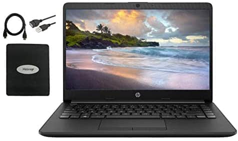 2021 HP 14 inch HD Laptop Newest for Business and Student, AMD Athlon Silver 3050U (Beat i5-7200U), 8GB DDR4 RAM, 256GB SSD, 802.11ac, WiFi, Bluetooth, HDMI, Windows 10 w/HESVAP 3in1 Accessories