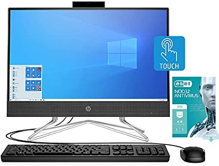 2021 HP 22 All-in-One Desktop Computer 21.5″ FHD Touchscreen/AMD Ryzen 3 3250U/ 8GB DDR4 RAM/ 1 TB HDD/DVD-Writer/AC WiFi/HDMI/Bluetooth/Black/Windows 10 Home with SKYPC Antivirus Bundle (Renewed)
