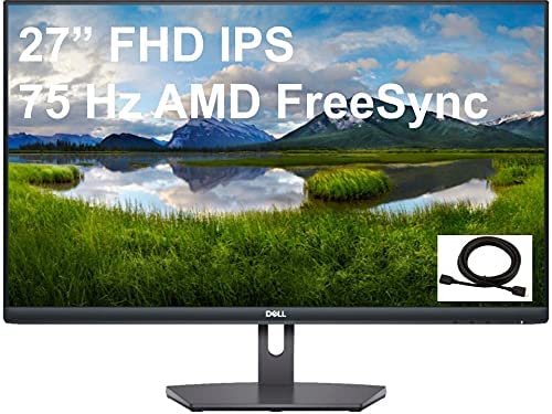 2021 Newest Dell Business 27″ 1080p FHD 75Hz, IPS Monitor, 4ms Response time, AMD FreeSync, 2 HDMI, VESA Certified, Black+Gift HDMI
