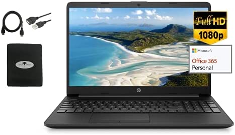 2021 Newest HP 15.6″ FHD 1080P IPS Anti-Glare Laptop, Intel Processor N4020, 8GB DDR4 RAM, 512GB SSD, 1-Year Office 365, Online Meeting Ready, Ethernet, WiFi, Fast Charge, Win10 S, w/GM Accessories