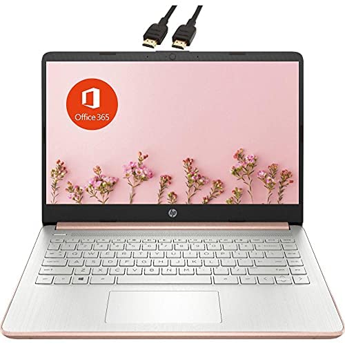 2021 Newest HP Premium 14-inch HD Laptop| Intel Celeron N4020 to 2.8GHz 8GB RAM 128GB(64GB SSD+ 64GB SD Card)| Webcam Bluetooth HDMI USB-C Wi-Fi| Win 10 S with 1 Year MS 365| VAATE Bundle| Rose Gold