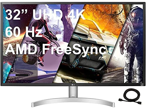 2021 Newest LG 32″ 4K UHD(3840 x 2160) Gaming and Business Monitor, 60Hz VA Display with AMD FreeSync, Speaker Included, DCI-P3 95% Color Gamut, HDR 10, 4ms Response Time, HDMI, DisplayPort+JVQ HDMI