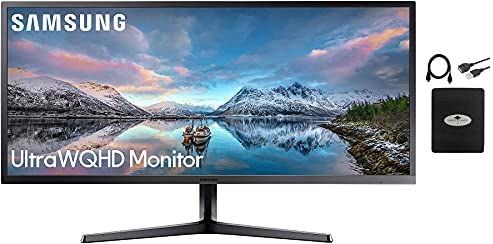 2021 Newest SAMSUNG 34″ Class Ultrawide Monitor Flat 3 for Business and Student, 21:9 Wide Screen, 440 x 1,440 Ultra WQHD, 4ms Response Time, 75Hz Refresh Rate, PBP and PIP w/Ghost Manta Accessories