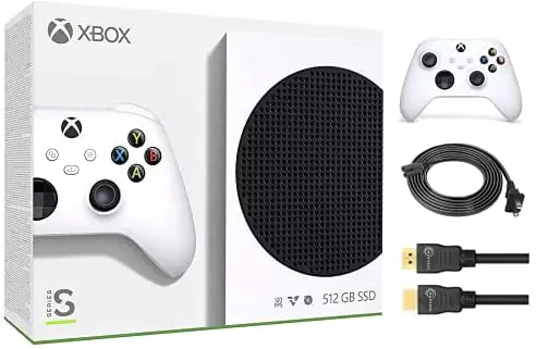 2021 Newest_Microsoft_Xbox Series S 512GB SSD All-Digital Console +1 Wireless Controller, 10GB GDDR6 RAM, 1440p Gaming, 4K Streaming, 3D Spatial Sound, DTS Audio, HDR, WiFi + Marxsol HDMI Cable