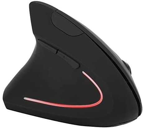 2.4GHz Wireless Mouse,Ergonomic Left Handed Vertical Mouse,6 Keys Optical Mouse with Nano USB Receiver,800/1200/1600 Adjustable DPIs,for Laptop PC Computer/for Windows/for Linux