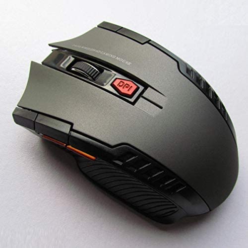 2.4Ghz 800-1200-2000 DPI Mini Wireless Optical Gaming Mouse Mice& USB Receiver for PC Laptop (Color : Grey)