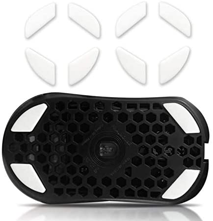 2Sets Hyperslides Rounded Curved Edges Mouse Feet, Skates, Pads for Finalmouse Ninja Air58, Ultralight Pro, Sunset, Phantom Gaming Mouse Feet Replacement (0.8mm, Smooth, White) Pro Performance Upgrade