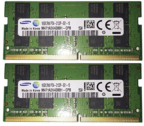 2x 16GB 32GB RAM DDR4 2133 Mhz Samsung SO DIMM PC4-17000 for Skylake Laptops