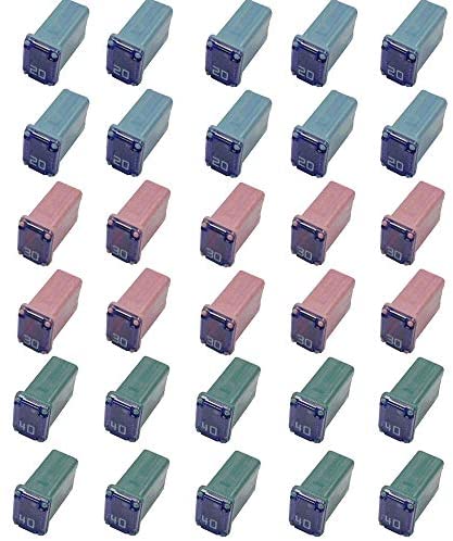 30 Pack Micro Cartridge Fuses – FMM Mcase Type Fuse (20amp 30amp 40 amp each 10 pcs)