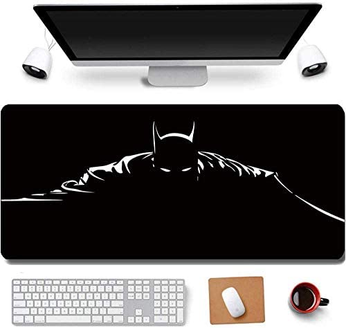 31.5×11.8 Inch Cool Bat Shadow Long Extended Large Gaming Mouse Pad with Stitched Edges XL Laptops Keyboard Mouse Mat Desk Pad