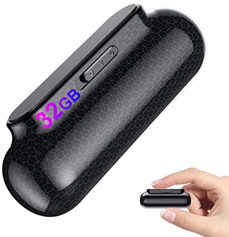 32GB Mini Voice Activated Recorder, Magnetic Audio Recorder Small Recording Devices W/ 3200mAh-500Hours Battery Recording Time Portable Digital Recorder for Lectures, Meetings, Interviews