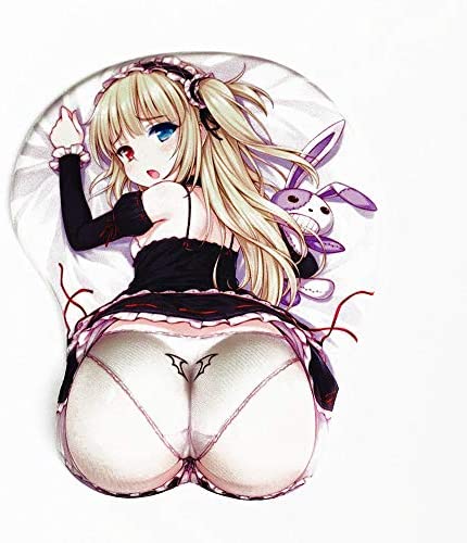 3D Anime Wrist Support Mousepad – Cartoon Non-Slip Gaming Mouse Pads, Silicone Anime Cute Girl Mouse Mat for Computer, Laptop