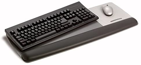 3M Gel Wrist Rest for Keyboard and Mouse with Tilt-Adjustable Platform, Soothing Gel with Durable Easy to Clean Leatherette Cover, Antimicrobial Product Protection, Precise Mouse Pad, Black (WR422LE)