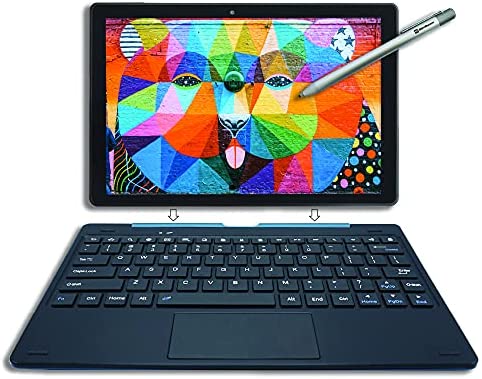 [4 Bonus Items] Simbans PicassoTab 10 Inch Drawing Tablet with Stylus Pen and Keyboard, 4GB RAM, 64GB Storage, Android 10, Best Gift for Beginner Graphic Artist, Mini-Laptop for School – PLX