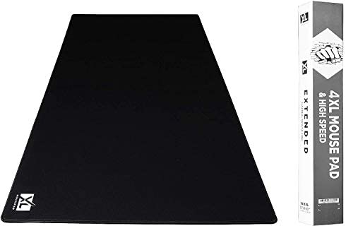 4XL Oversized Huge Mouse Pads (60” x 30”) – Extra Large Gaming Mousepad for Full Desk – Super Thick Nonslip Rubber Base and Waterproof Desktop Keyboard Extended Mouse Mat (Black, 4XL)