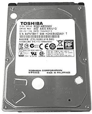 500GB Toshiba 2.5-inch SATA laptop hard drive (5400rpm, 8MB cache) MQ01ABD050V (Renewed)